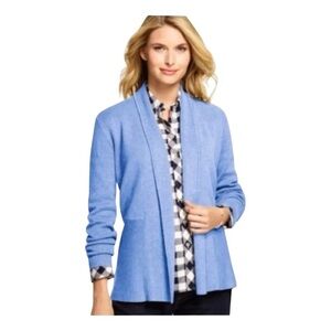 Talbots Periwinkle Blue Women's Open Front Cardigan Size Large